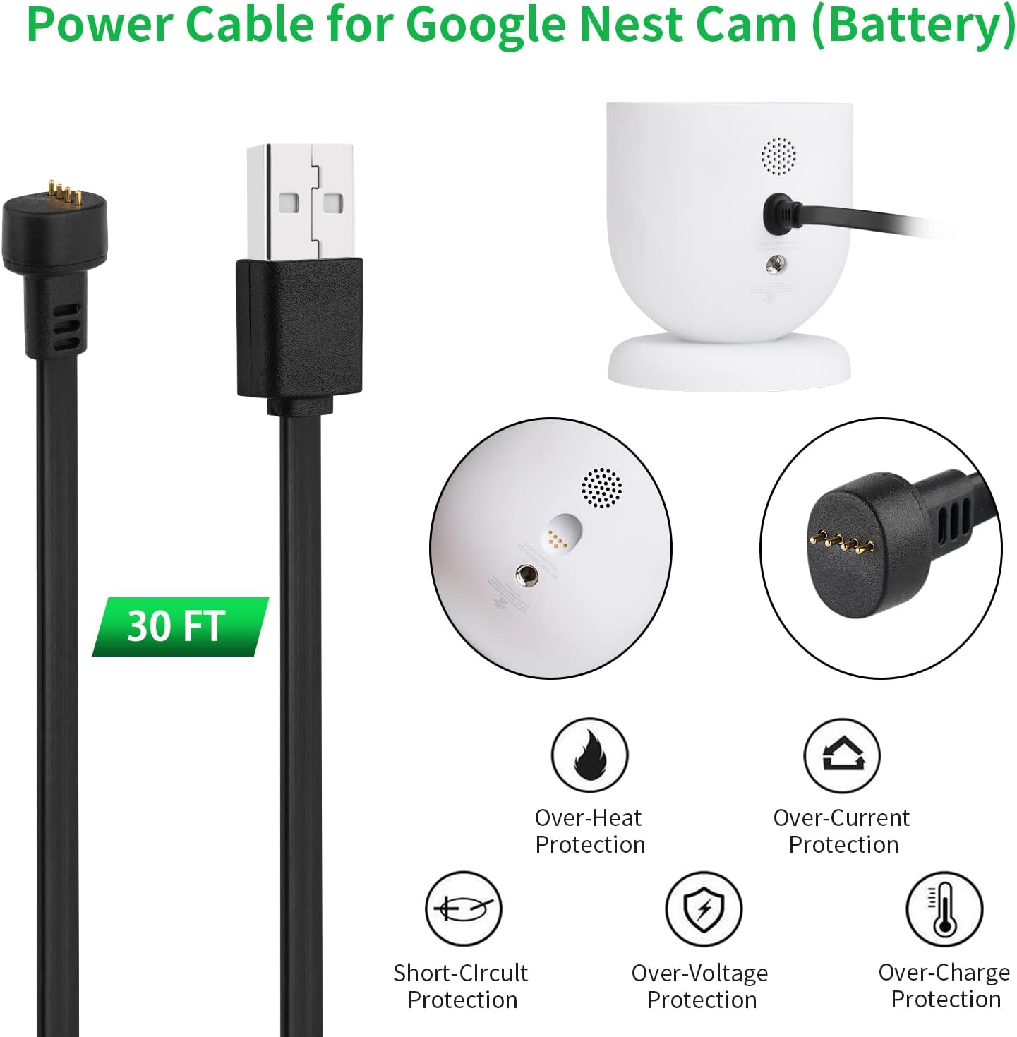 Nest Cam(グーグルネストカム)屋外または屋内対応 【ホワイト